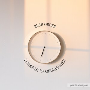 24 Hour - Rush Order -  1st Proof within 24 Hours - Printed Hearts Co