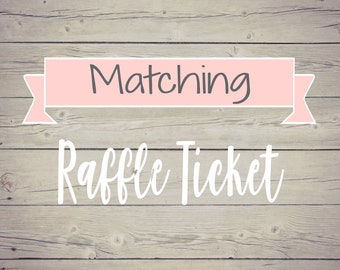 Matching Diaper Raffle Ticket.  For any purchased invitation in this shop, Printed Hearts- Digital Item OR Printed