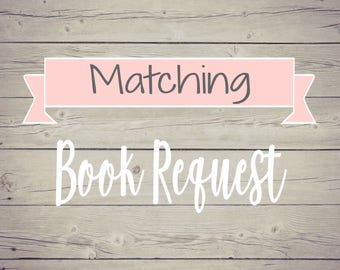 Matching Book Request.  For any purchased invitation in this shop, Printed Hearts- Digital Item OR Printed, Book instead of a Card