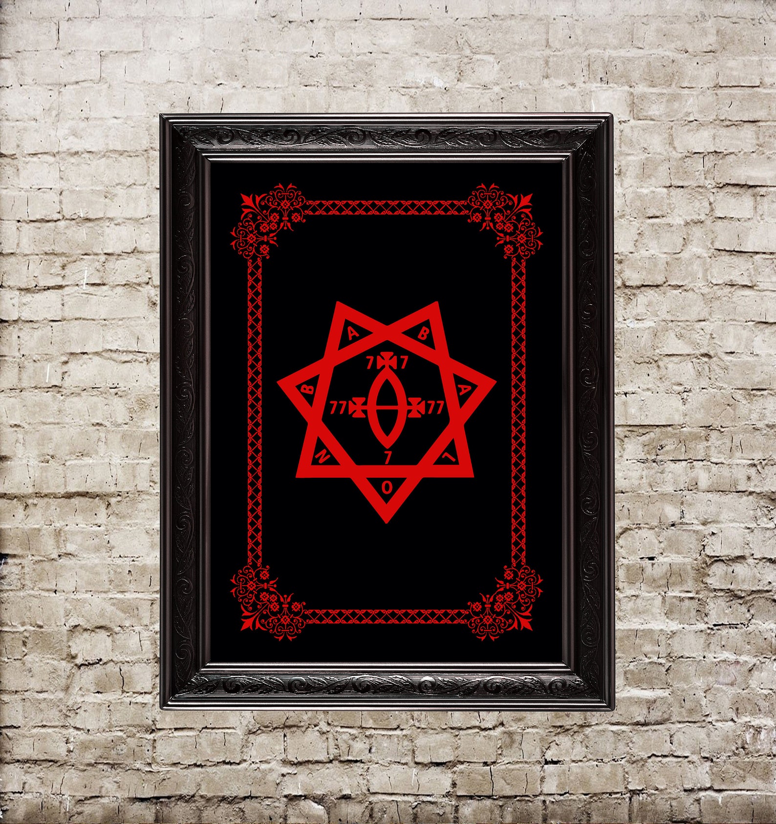 Babalon seal Star of Babalon thelema demonic Aleister | Etsy