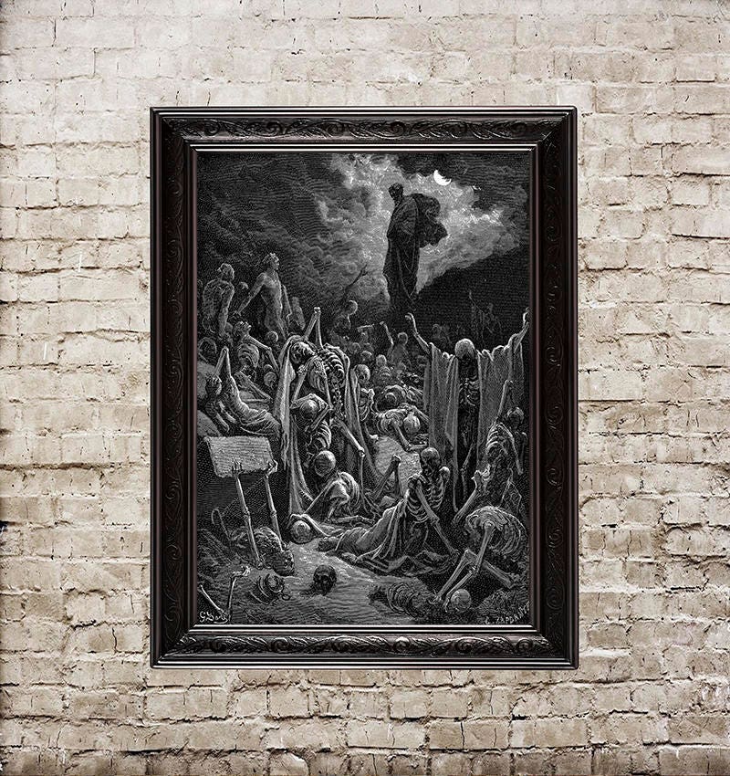 Vision Of The Valley Of Dry Bones By Gustave Doré Engraving Etsy
