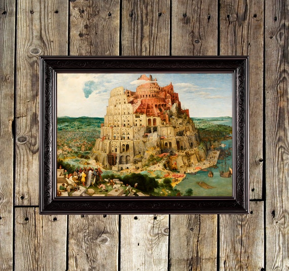 Fine Art Print//cartel Torre de Babel Pieter Brügel the Elder