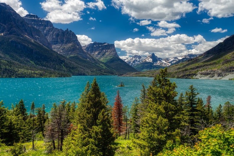 Glacier National Park Photo St Mary Lake Photo Wild Goose - Etsy