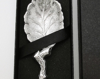 Fine Italian Vintage Gianmaria Buccellati Solid Sterling Silver Tea LEAF Caddy Spoon.