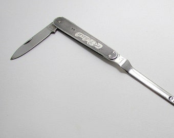 Sheffield Mid-Century Vintage Solid Sterling Silver Combination Letter Opener Penknife, Harrison Fisher.