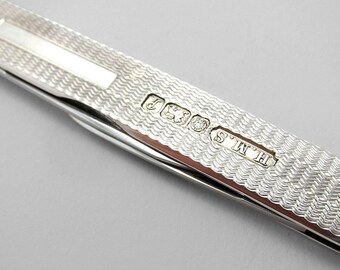 Magnificent Herbert Slater Solid Sterling Silver Stainless Steel Pocket Double Folding Penknife