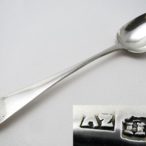 Scottish Georgian Antique Solid Sterling Silver Celtic-Point Pattern Tea Spoon, Alexander Zeigler, 2 available.