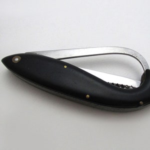 Rare Japanese Fish-Shape Fishing Folding Gaff Tool Hook Remover Scaler Filet. Japan Vintage c.1950, Stainless Steel.