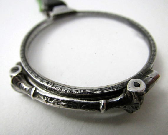 Art Deco Solid Sterling Silver 935 Lorgnette Fold… - image 7