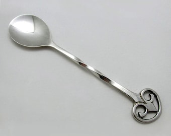 Rare Keswick School of Industrial Arts KSIA Arts & Crafts Vintage Sterling Silver Tea Coffee Spoon, 1961.