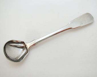 Rare Antique English Georgian Solid Sterling Silver Mustard Pot Salt Condiment Spoon