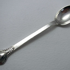 Top Quality Evald Nielsen No.3 (c1920) Danish Antique Solid Silver Coffee/Demitasse Spoon, Arts & Crafts Denmark.