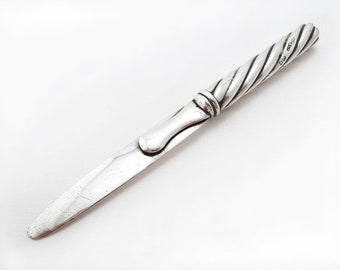 Rare Sampson Mordan Combination Solid Sterling Silver Letter Opener & Bookmark, Victorian 1890