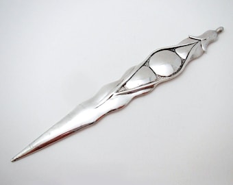 Asprey & Co Vintage Solid Sterling Silver 'Pea Pod' Letter Opener 85g