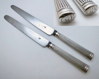 Moses Brent (1802) Solid Sterling Silver & Steel English Georgian George III Large Table/Dinner Cutlery.