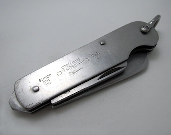 WW2 British Army MOD Issue 1945 Vintage Folding Jungle/Burma Stainless Steel Pocket Multitool Penknife George Ibberson Sheffield.
