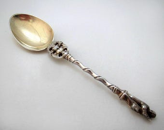 Antique English Victorian 1872 Solid Sterling Silver Apostle Christening Figural Tea Spoon