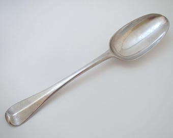 George I Solid Britannia Silver Hanoverian Rattail Pattern Table Spoon, Henry Miller 1718, 72g