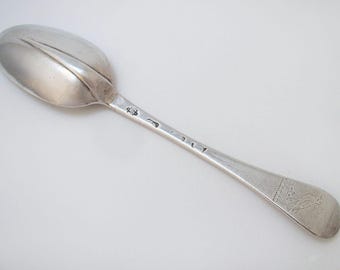 George I Solid Britannia Silver Hanoverian Rattail Pattern Table Spoon, Henry Miller 1718, 69g