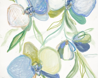 Blue Orchids Print
