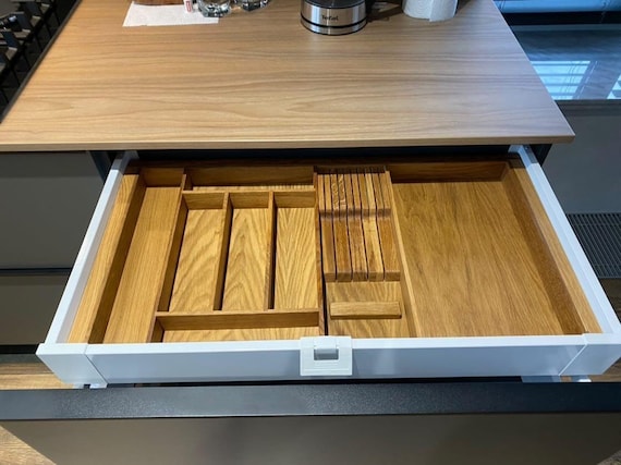 Custom Drawer Organizer. Silverware Organizer. Cutlery Tray. 