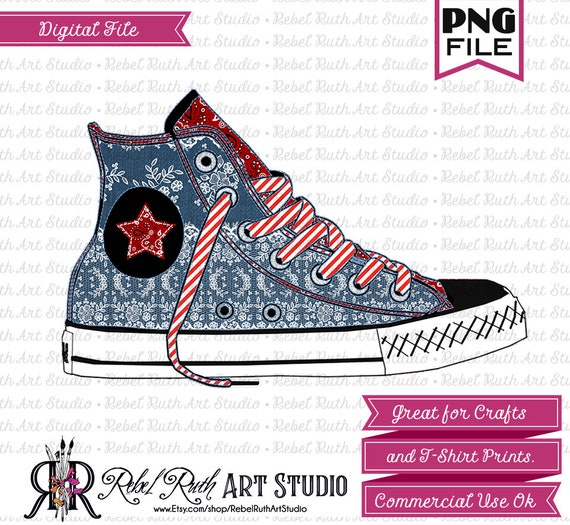 Converse Inspired Sneakers Png File All Star Converse Printable Transfer Design Digital File Commercial Use T Shirt Design Transfer