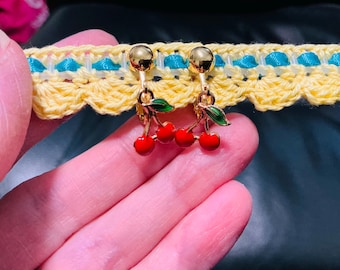 Tiny Cherries Clip-on Earrings