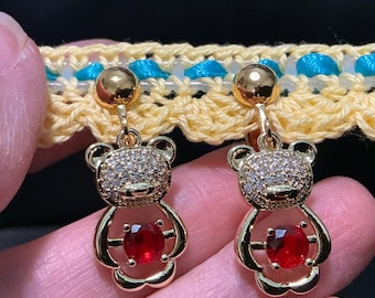 Bear Clip-on Earrings, Hanmade