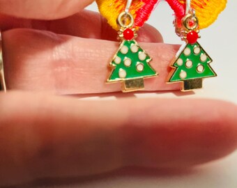 Christmas Tree Clip-on Earrings