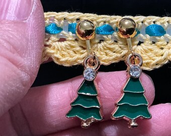 Christmas Tree Clip-on Earrings