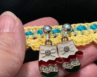 Christmas Mittens Clip-on Earrings