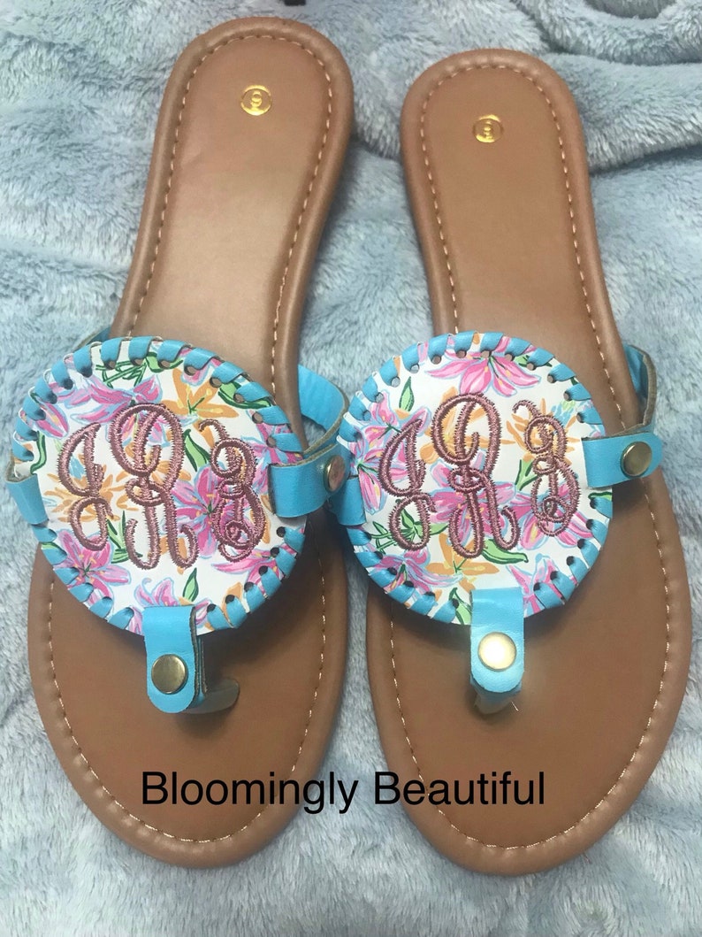 monogrammable sandals