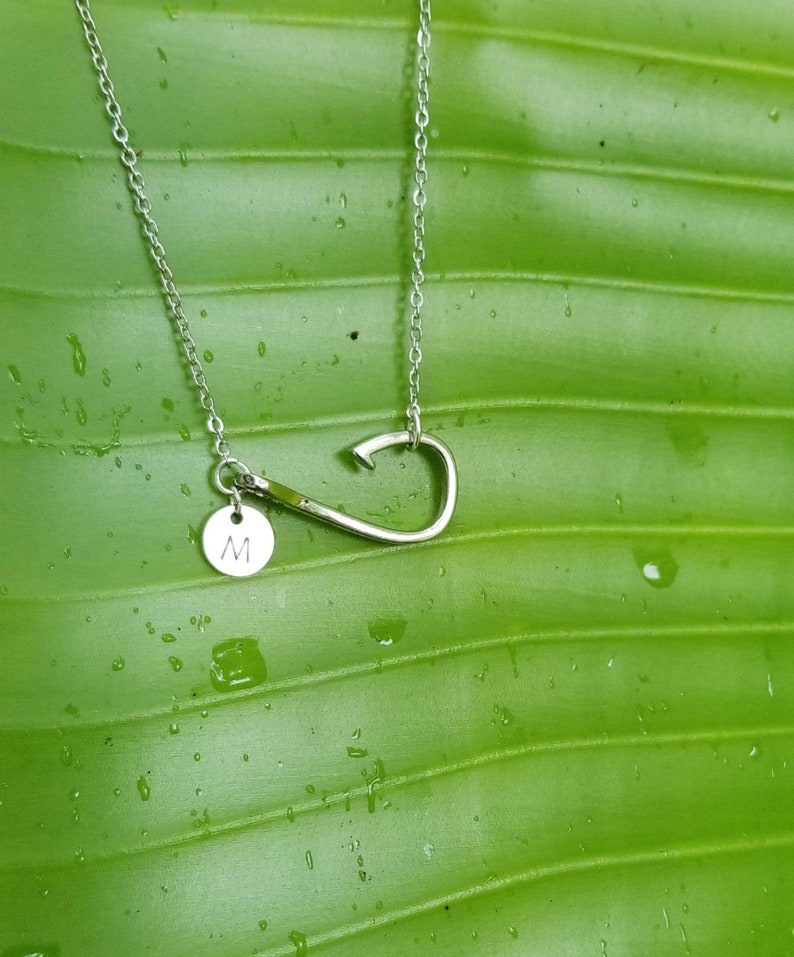 Personalized Fish Hook Necklace, Fishing Gifts for Her, Fishing Jewelry, Christian Jewelry Bild 7