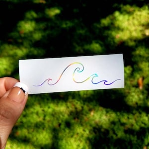 Gift for New Driver, Wave Decal for Car, Car Decal, Birthday Gift for Friend, Beach Stickers, Laptop Decal, Wave Sticker