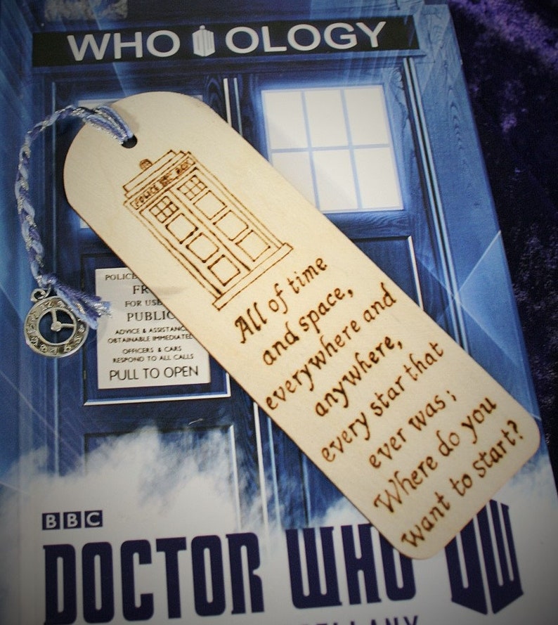 Doctor Who Bookmarks TARDIS Weeping Angel Gallifrey Wooden | Etsy