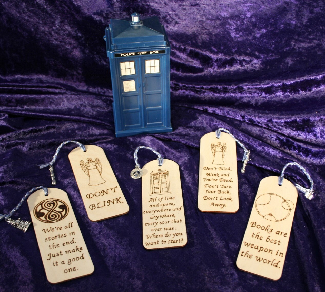 Doctor Who Bookmarks TARDIS Weeping Angel Gallifrey Wooden | Etsy UK