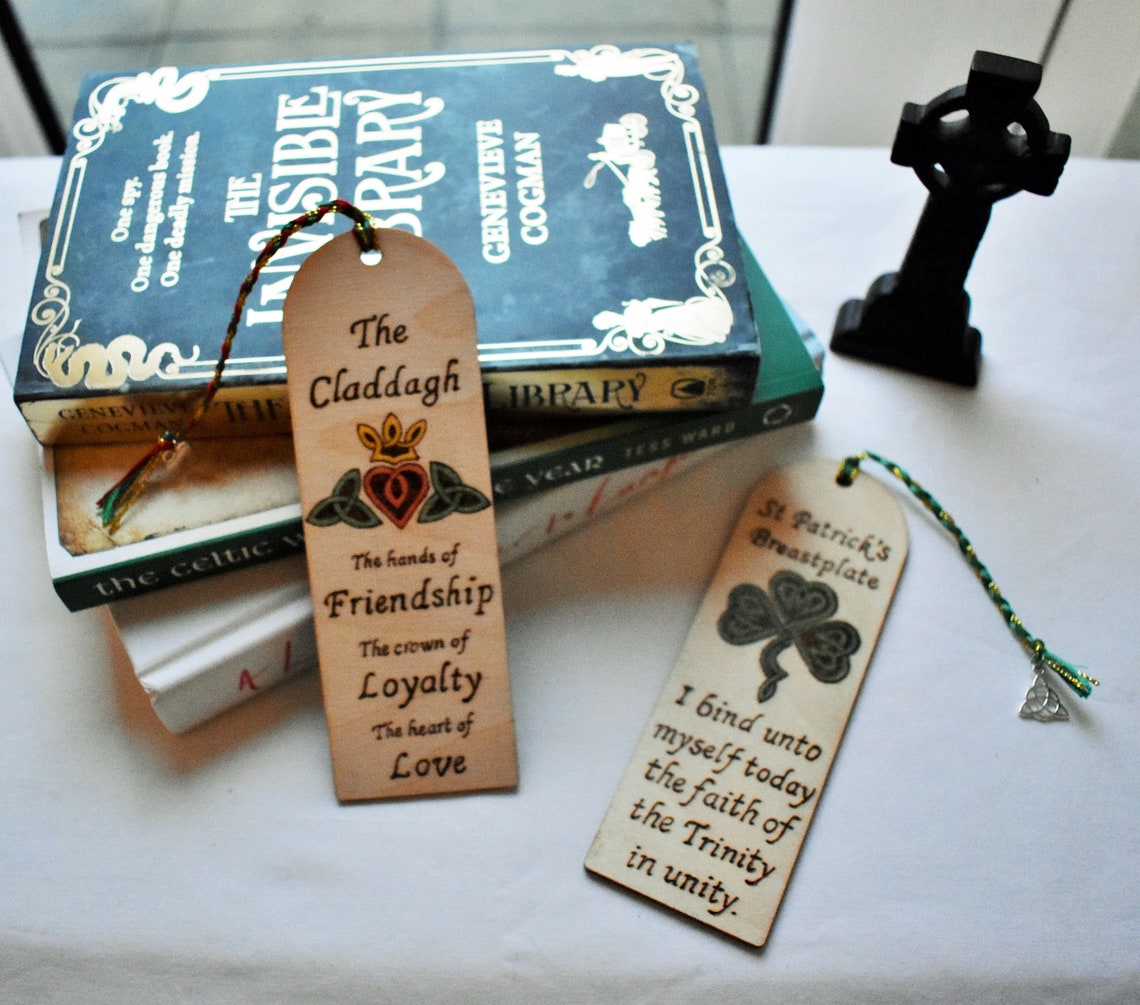 Ireland's Traditions Bookmark Wooden Bookmarks Claddagh Bookmark St ...