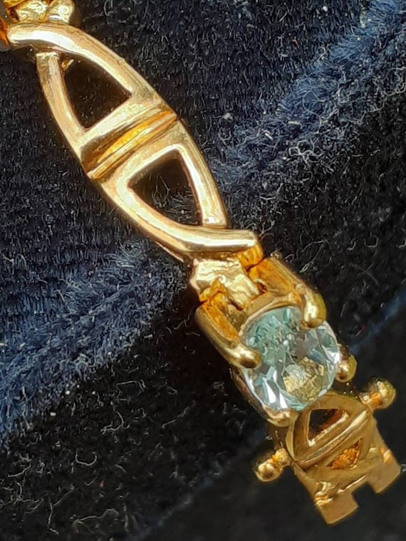 Topaz 925 gold plated bracelet