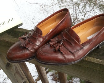 Mezlan Brown & Black Color block Italian Leather Loafers size 9 M Mezlan Vintage Brown & Black Color Block Italian Leather  main image 3