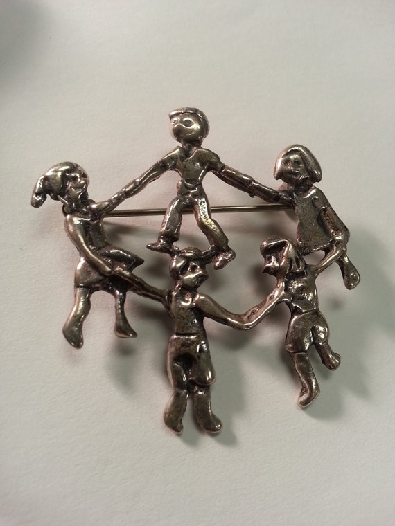 sterling pin, 925. children, mothers, teachers, c… - image 5