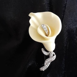 Nolan Miller pin, nolan miller brooch,  vintage brooch, vintage pin, Calla lily pin