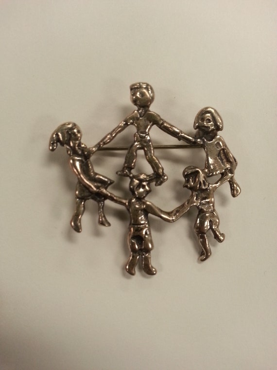 sterling pin, 925. children, mothers, teachers, c… - image 10