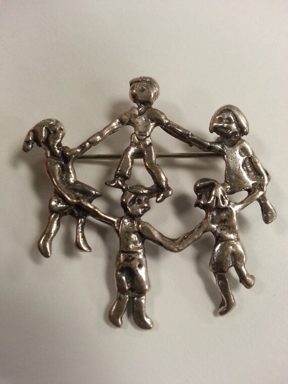 sterling pin, 925. children, mothers, teachers, c… - image 9