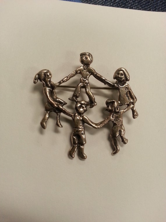 sterling pin, 925. children, mothers, teachers, ca