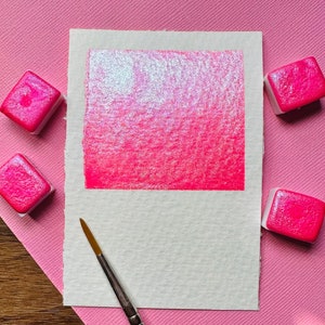 Lydia hot glitter pink watercolor paint
