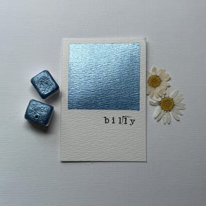 Billy blue shimmer watercolor paint  for painting, crafts, calligraphy, art, gifts