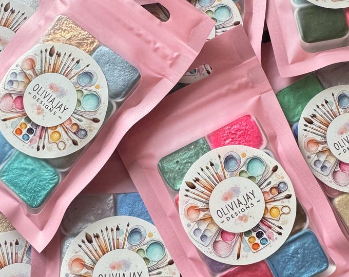 Goodie grab bag- watercolor paint mystery colors quarter pan style