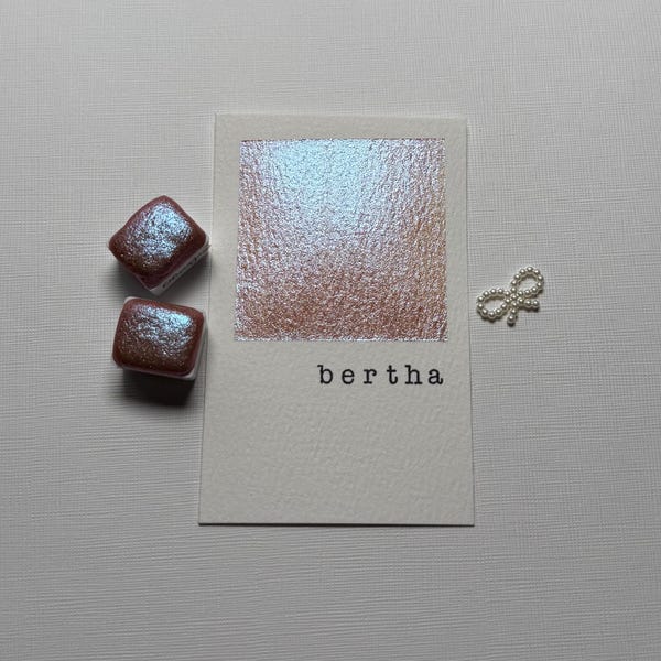 Bertha duochrome  shimmer glitter watercolor paint half pan for calligraphy, art, crafts, lettering, pointed pen, detail art