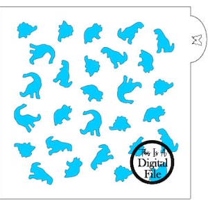Dinosaur Background, Cookie Stencil, 5.5&quot; x 5.5&quot;