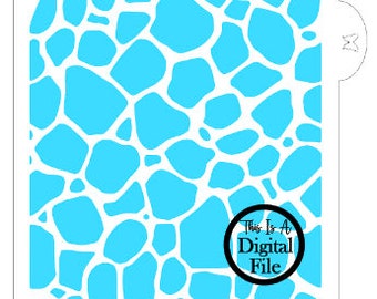 Digital Cut File, SVG, Giraffe Print Cookie Stencil